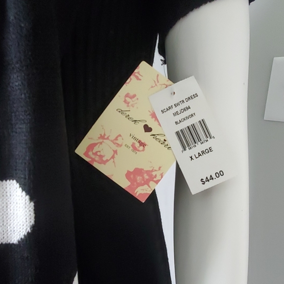 NWT Derek Hearts vintage sweater dress - Picture 2 of 4